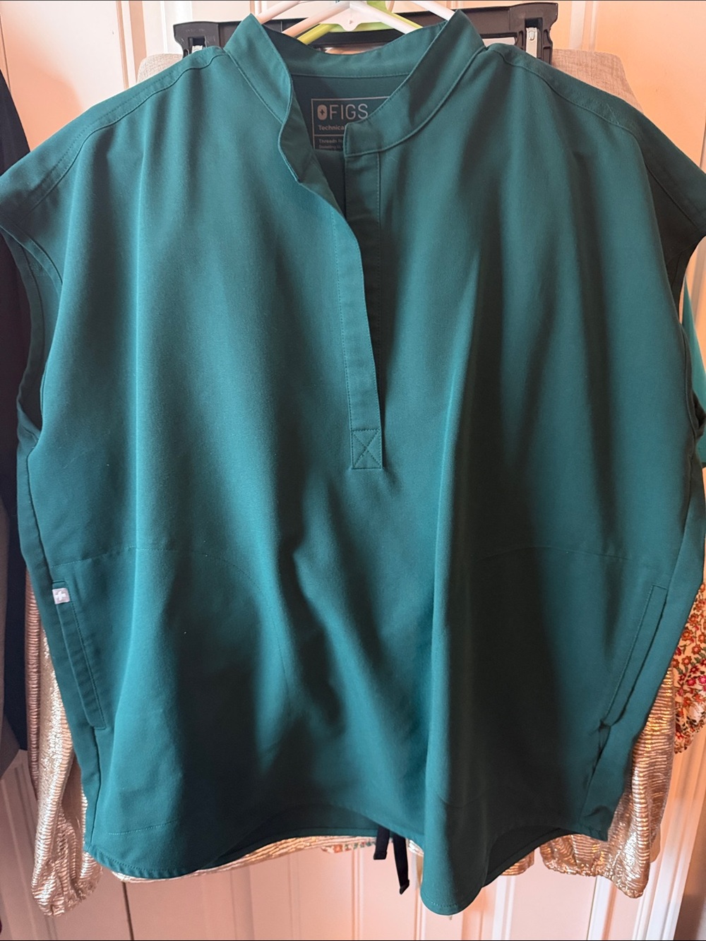 FIGS Teal Split-Neck Medical Tunic